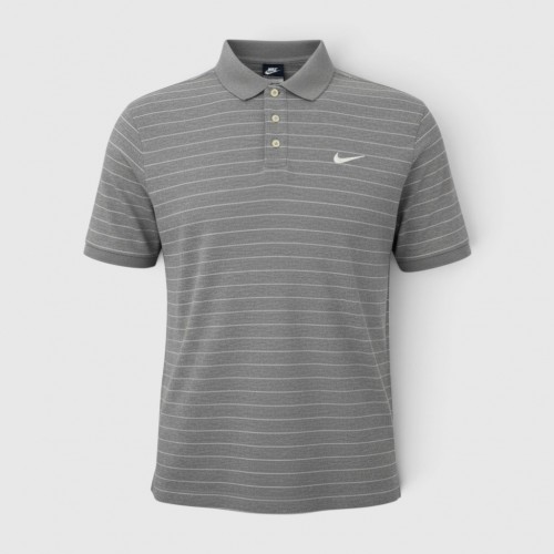 Nike Γκρι Ριγέ Polo Μπλούζα – Ανδρική XXL / Pre-Owned